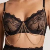 3 Piece Black Lace Lingerie Set for Women