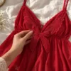 red lace nighty