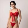 Red Bow Bra Panty Set for Women in Pakistan