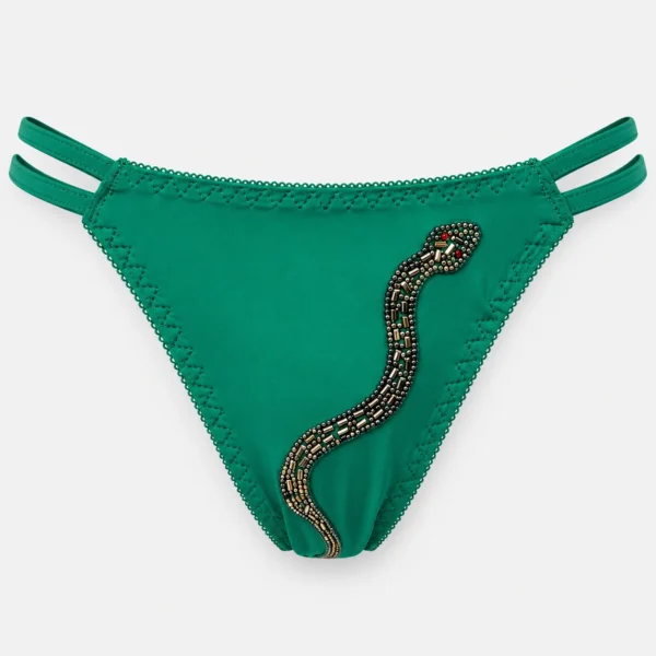green bra panty set
