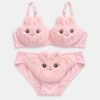 Cute Plush Bunny Bra Panty Set Pakistan
