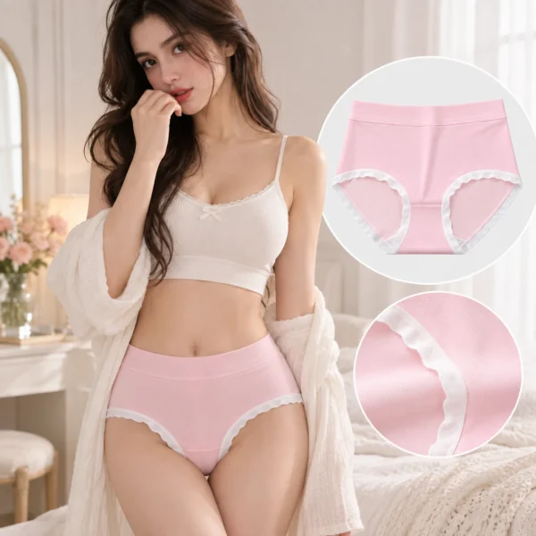 Comfortable hipster panties crafted from soft cotton fabric for reliable female undergarments.