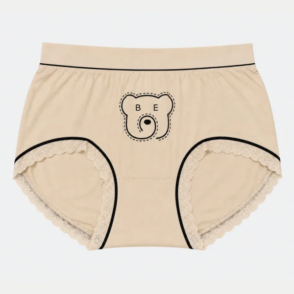 Feminine lace panties styled as stretch hipster panties for a comfortable flattering fit.