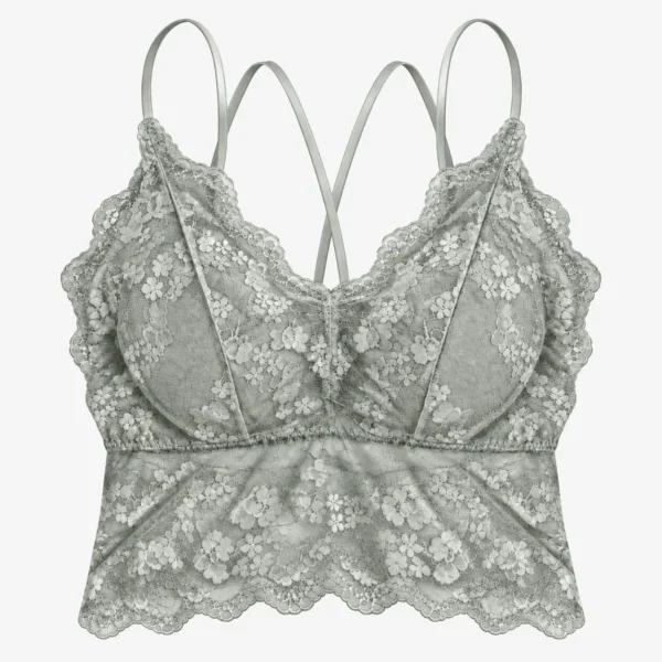 Floral camisole top designed as a lace cami top with soft built-in bra padding.