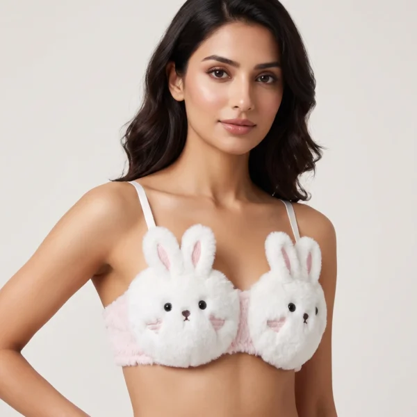 Cute Fluffy Bunny Bra for Women in Pakistan