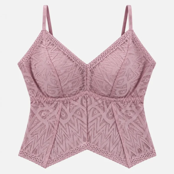 Geometric pattern camisole offering women's lace camisole styling with soft padded support.