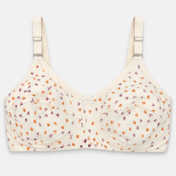 Heart Print Soft Cup Bra for Women Pakistan