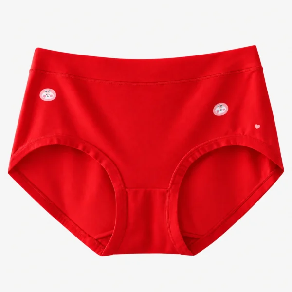 Vibrant bright red hipster underwear offering stylish cotton panties design and comfortable underwear for women.