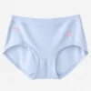 Light blue cotton panties designed as comfortable underwear for women in a stylish hipster underwear fit.