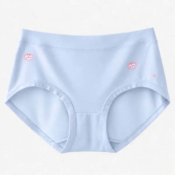 Light blue cotton panties designed as comfortable underwear for women in a stylish hipster underwear fit.
