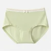 Light green hipster undies offering breathable cotton underwear for women and all-day comfort.