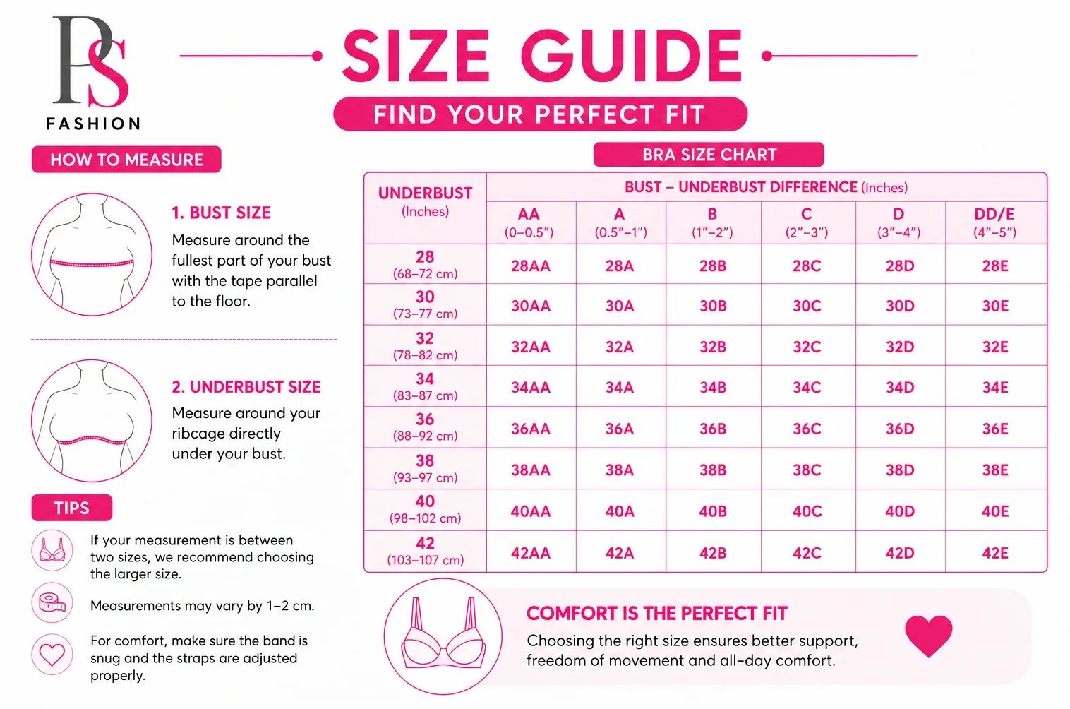 How to measure bra size