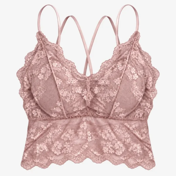 Lace camisole for women offering a padded camisole top with comfortable stretch fit.