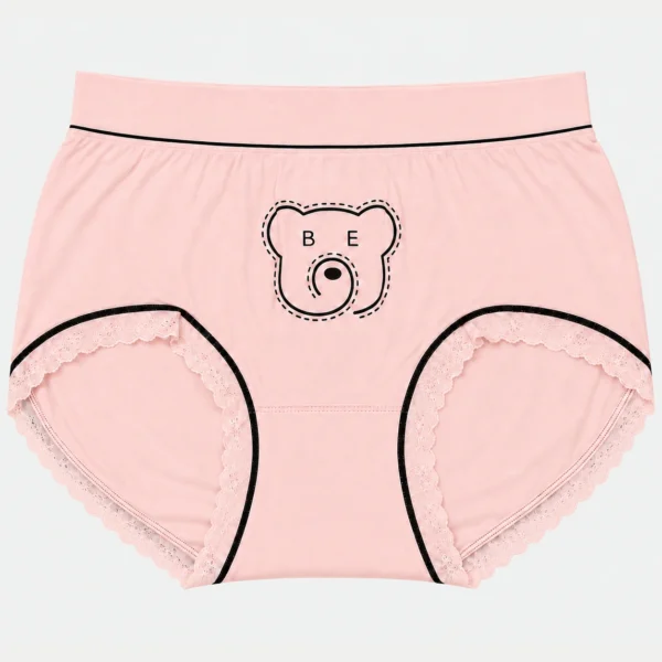 Women's lace panties styled as lace trim underwear with soft stretch fabric.