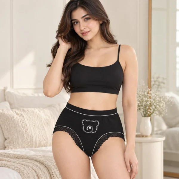 Stretch lace panties offering soft lace underwear for women with comfortable hip coverage.