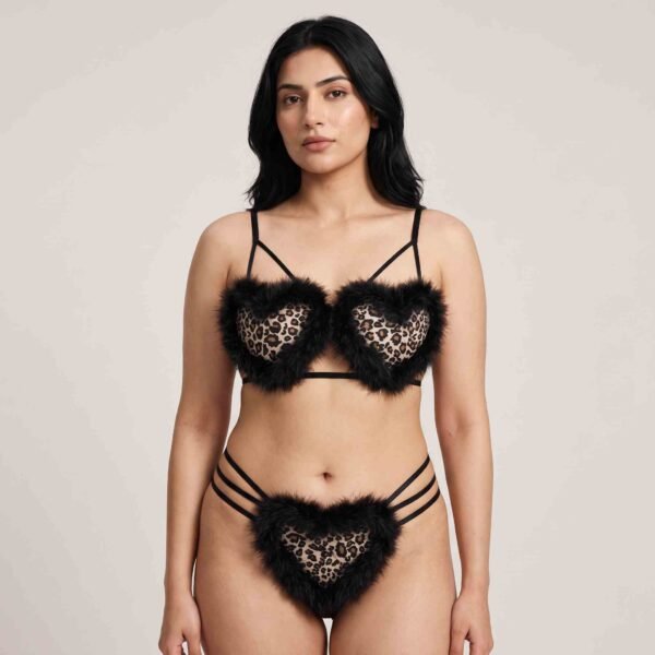 Leopard Print Bra Panty Set
