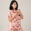 Pink Floral Sleepwear Set for Women Pakistan