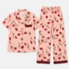 Pink Floral Sleepwear Set for Women Pakistan