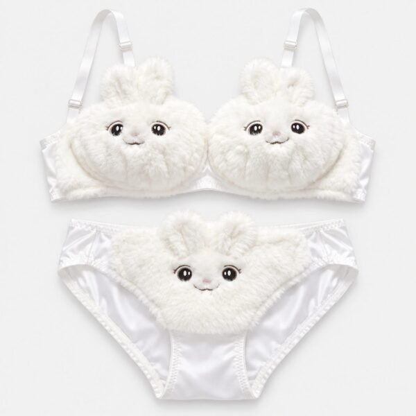 Cute Plush Bunny Bra Panty Set Pakistan