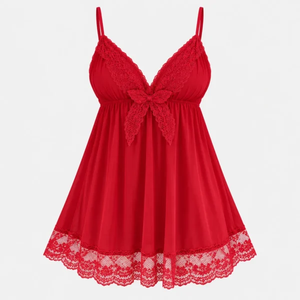 red lace nighty
