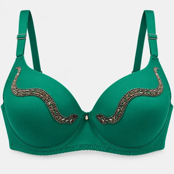 green bra panty set