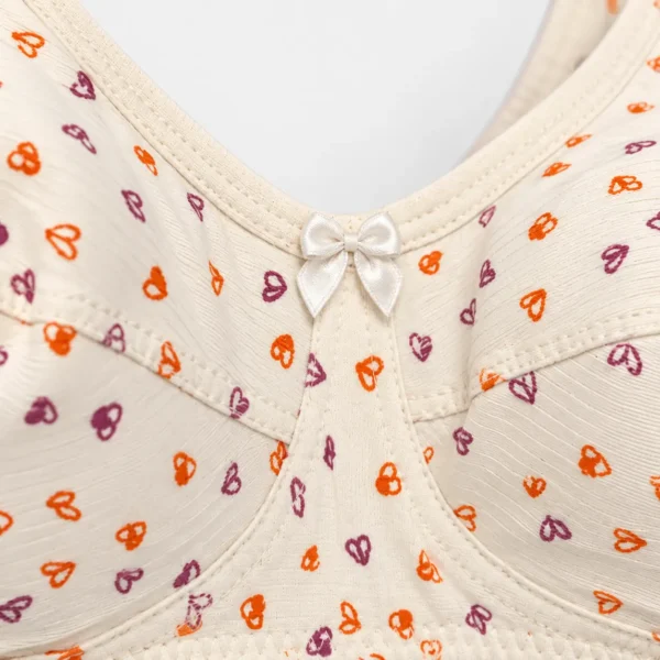 Heart Print Soft Cup Bra for Women Pakistan