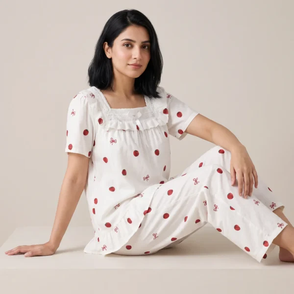 Strawberry Night Dress for Women in Pakistan