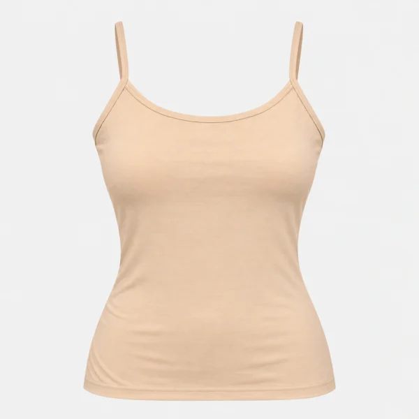 Stretch camisole chemise styled as a ladies inner slip for flexible daily wear.