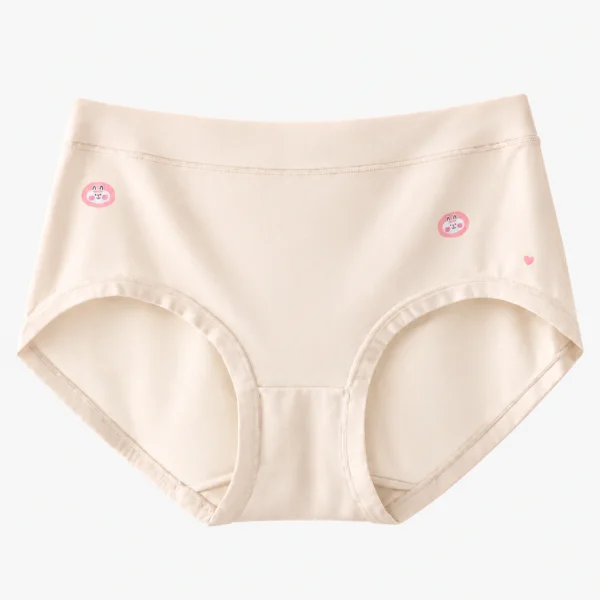 Light apricot cream hipster underwear featuring comfortable underwear for women in soft cotton panties styling.