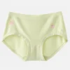 Light green hipster underwear for women made with soft cotton panties fabric for everyday comfort.