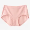 Light salmon soft pink hipster underwear for women crafted from breathable cotton panties material.