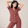 Brown Button Down Pajama Set