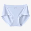 Solid color panties styled as women's hipster underwear with mid-rise fit and clean finish.