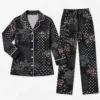 Black Polka Dot Pajama Set for Women Pakistan