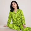 Lime Printed Pajama Set for Women Pakistan