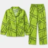 Lime Printed Pajama Set for Women Pakistan