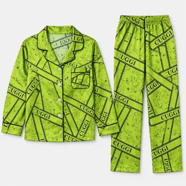 Lime Printed Pajama Set for Women Pakistan