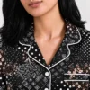 Black Polka Dot Pajama Set for Women Pakistan