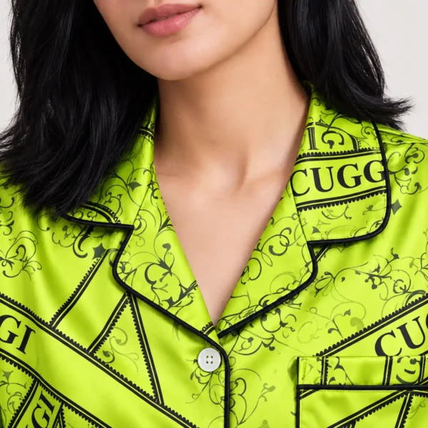 Lime Printed Pajama Set for Women Pakistan